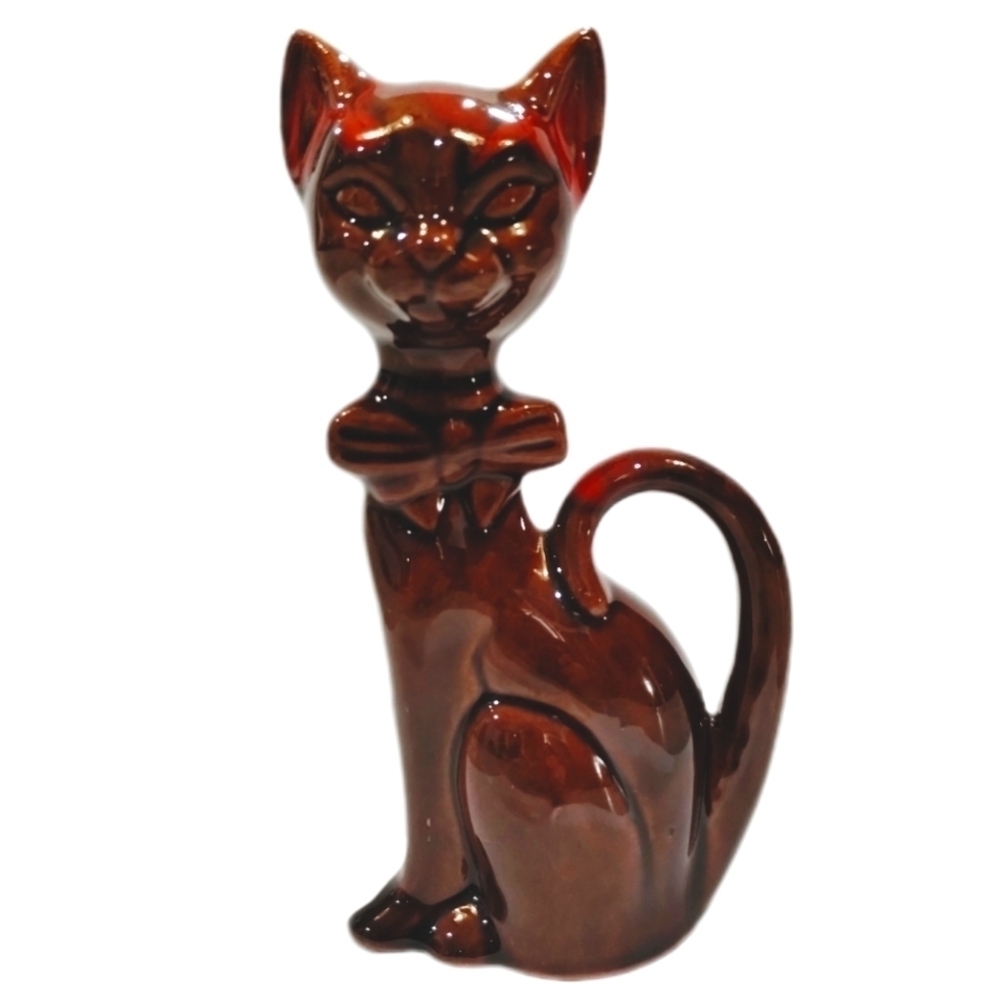 1960s McMaster Pottery Siamese Cat with Bowtie